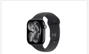 Apple Apple Watch Series 11 GPS 46mm Jet Black Aluminium Case with Black Sport Band - M/L
