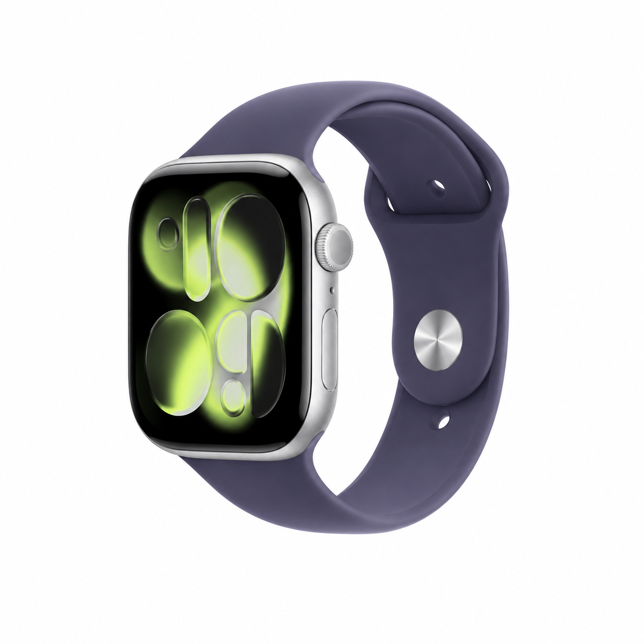 Apple Apple Watch Series 11 GPS 46mm Silver Aluminium Case with Purple Fog Sport Band - S/M