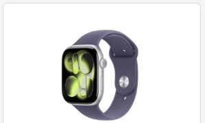 Apple Apple Watch Series 11 GPS 46mm Silver Aluminium Case with Purple Fog Sport Band - M/L
