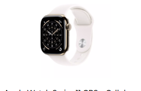 Apple Apple Watch Series 11 GPS + Cellular 42mm Gold Titanium Case with Light Blush Sport Band - M/L