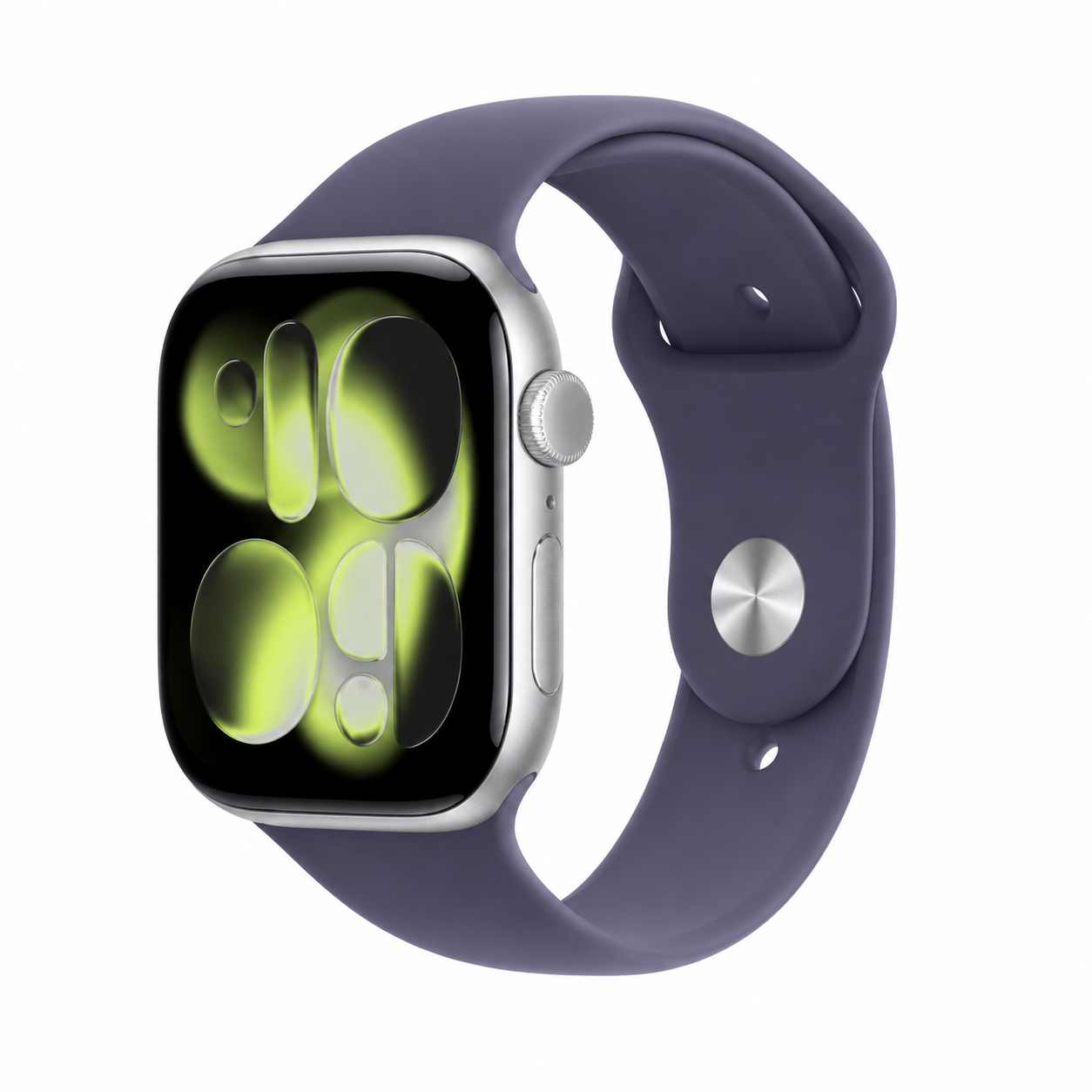 Apple Apple Watch Series 11 GPS + Cellular 46mm Silver Aluminium Case with Purple Fog Sport Band - S/M