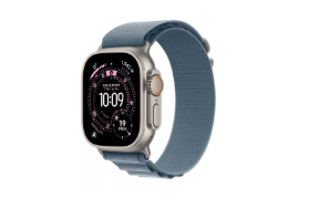 Apple Apple Watch Ultra 3 GPS + Cellular 49mm Natural Titanium Case with Light Blue Alpine Loop - Small