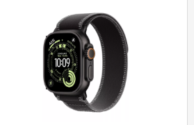 Apple Apple Watch Ultra 3 GPS + Cellular 49mm Black Titanium Case with Black/Charcoal Trail Loop - S/M
