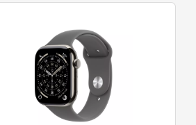 Apple Apple Watch Series 11 GPS + Cellular 46mm Natural Titanium Case with Stone Grey Sport Band - S/M