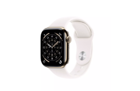 Apple Apple Watch Series 11 GPS + Cellular 46mm Gold Titanium Case with Light Blush Sport Band - S/M