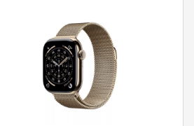 Apple Apple Watch Series 11 GPS + Cellular 42mm Gold Titanium Case with Gold Milanese Loop