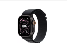 Apple Apple Watch Ultra 3 GPS + Cellular 49mm Black Titanium Case with Black Alpine Loop - Medium