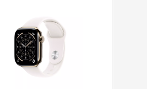 Apple Apple Watch Series 11 GPS + Cellular 46mm Gold Titanium Case with Light Blush Sport Band - M/L