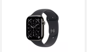 Apple Apple Watch Series 11 GPS + Cellular 46mm Slate Titanium Case with Black Sport Band - S/M