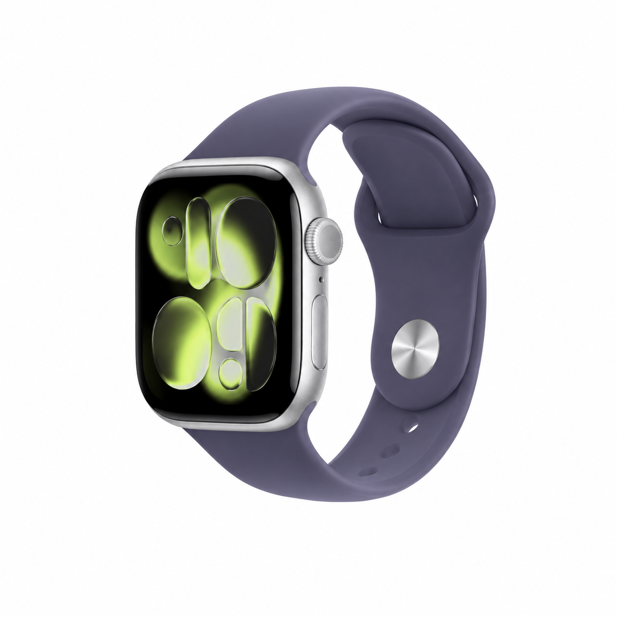 Apple Apple Watch Series 11 GPS + Cellular 42mm Silver Aluminium Case with Purple Fog Sport Band - M/L