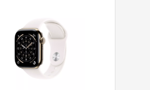Apple Apple Watch Series 11 GPS + Cellular 42mm Gold Titanium Case with Light Blush Sport Band - S/M