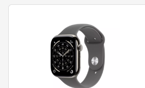 Apple Apple Watch Series 11 GPS + Cellular 46mm Natural Titanium Case with Stone Grey Sport Band - M/L