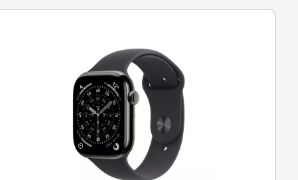 Apple Apple Watch Series 11 GPS + Cellular 42mm Slate Titanium Case with Black Sport Band - S/M