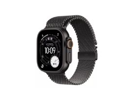 Apple Apple Watch Ultra 3 GPS + Cellular 49mm Natural Titanium Case with Black Titanium Milanese Loop - Small